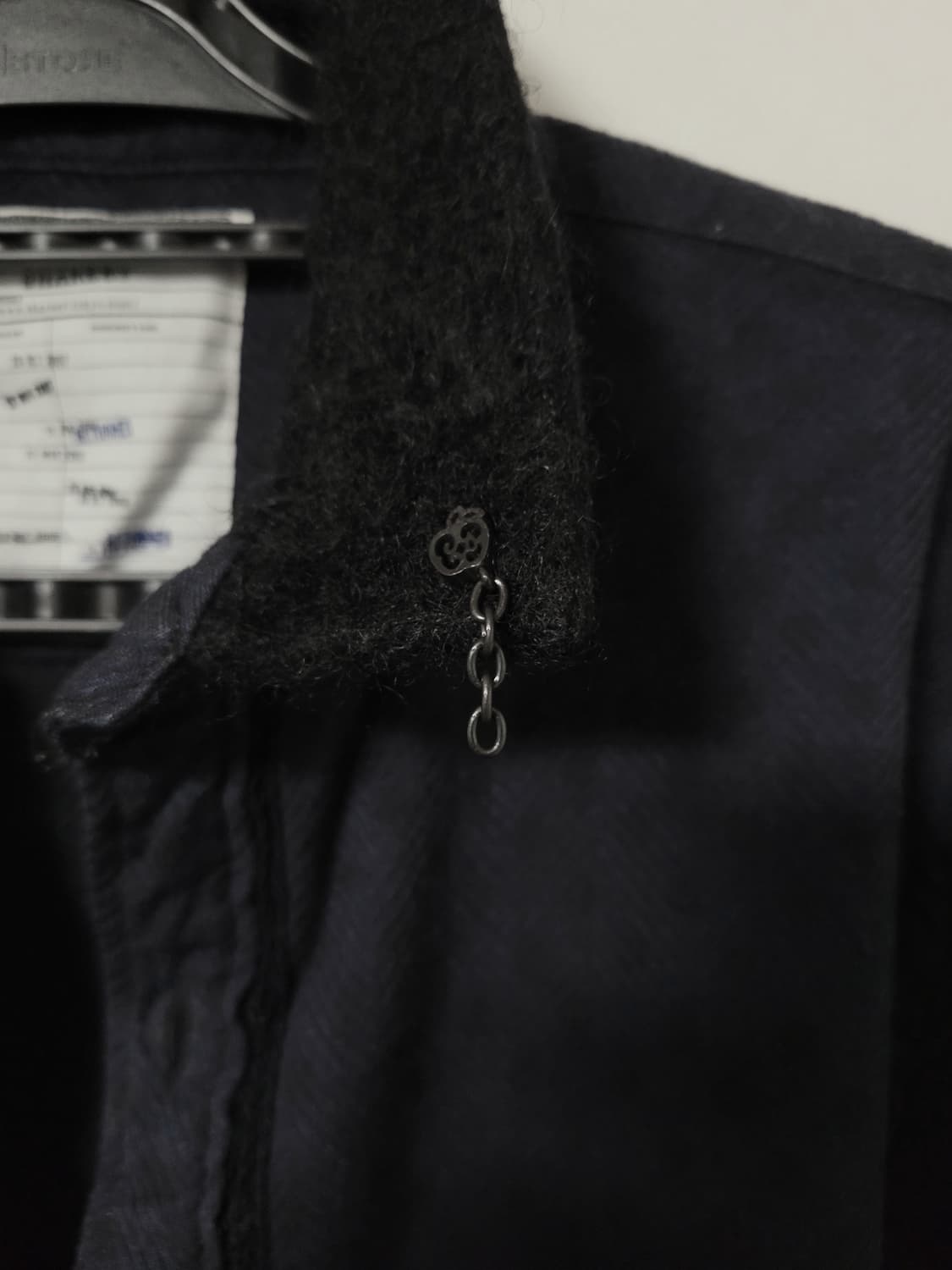 Shareef 레이스 도트 퍼 카라 셔츠 상품이미지4