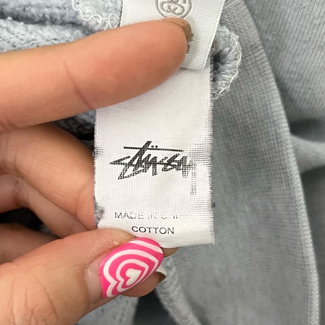 스투시 그레이 백빅로고 라운드 맨투맨 상품이미지7