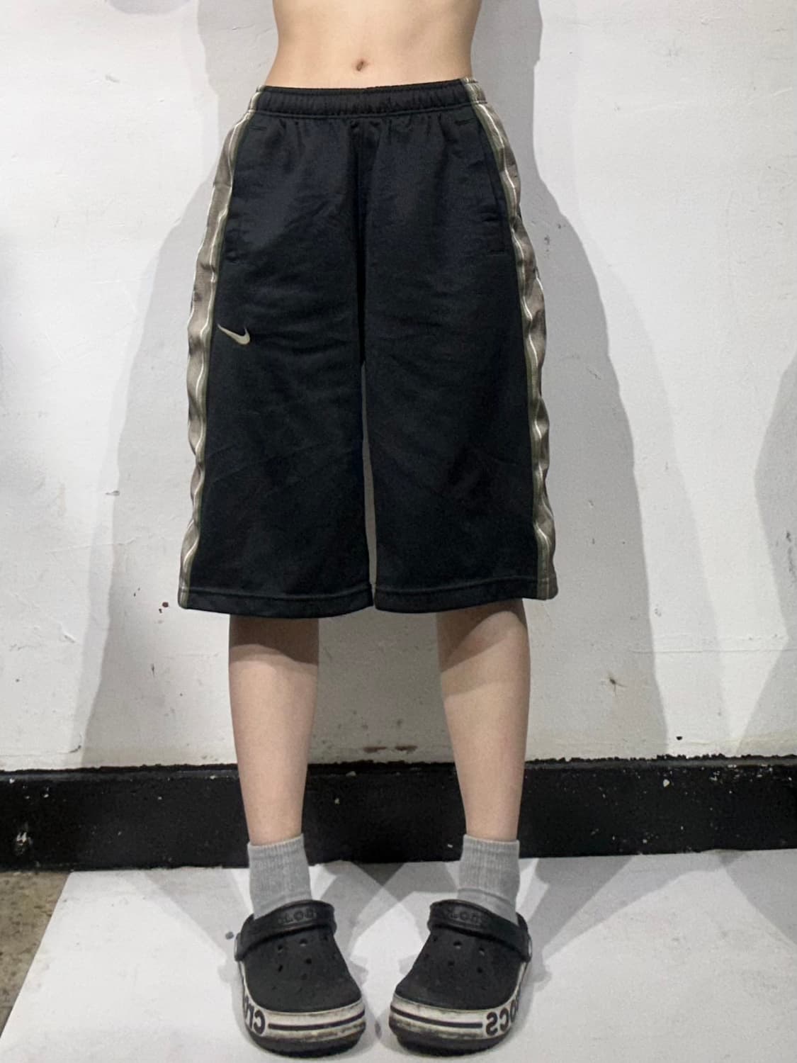 00s 나이키 블랙 버뮤다 팬츠 사이드 라인 반바지 M 상품이미지2