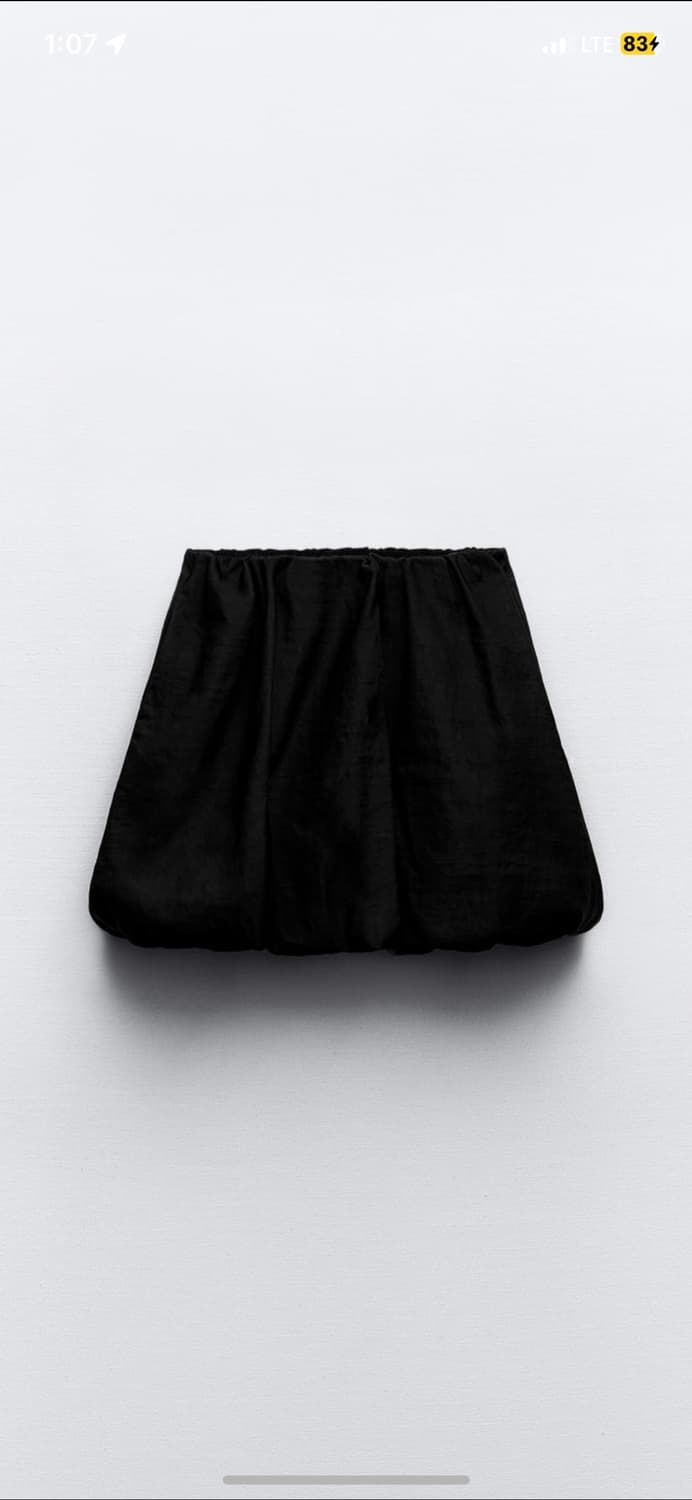 택O 단종 새 상품 자라 벌룬 스커트 블랙 S 상품이미지2