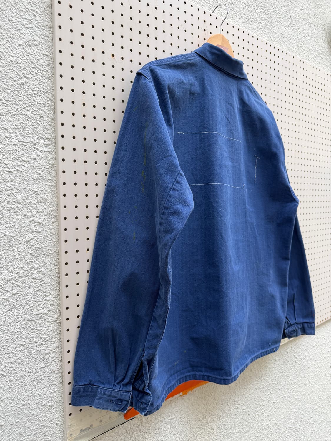 WASHED BLUE 4 POCKET HBT 헤링본트윌 프렌치워크자켓 상품이미지10
