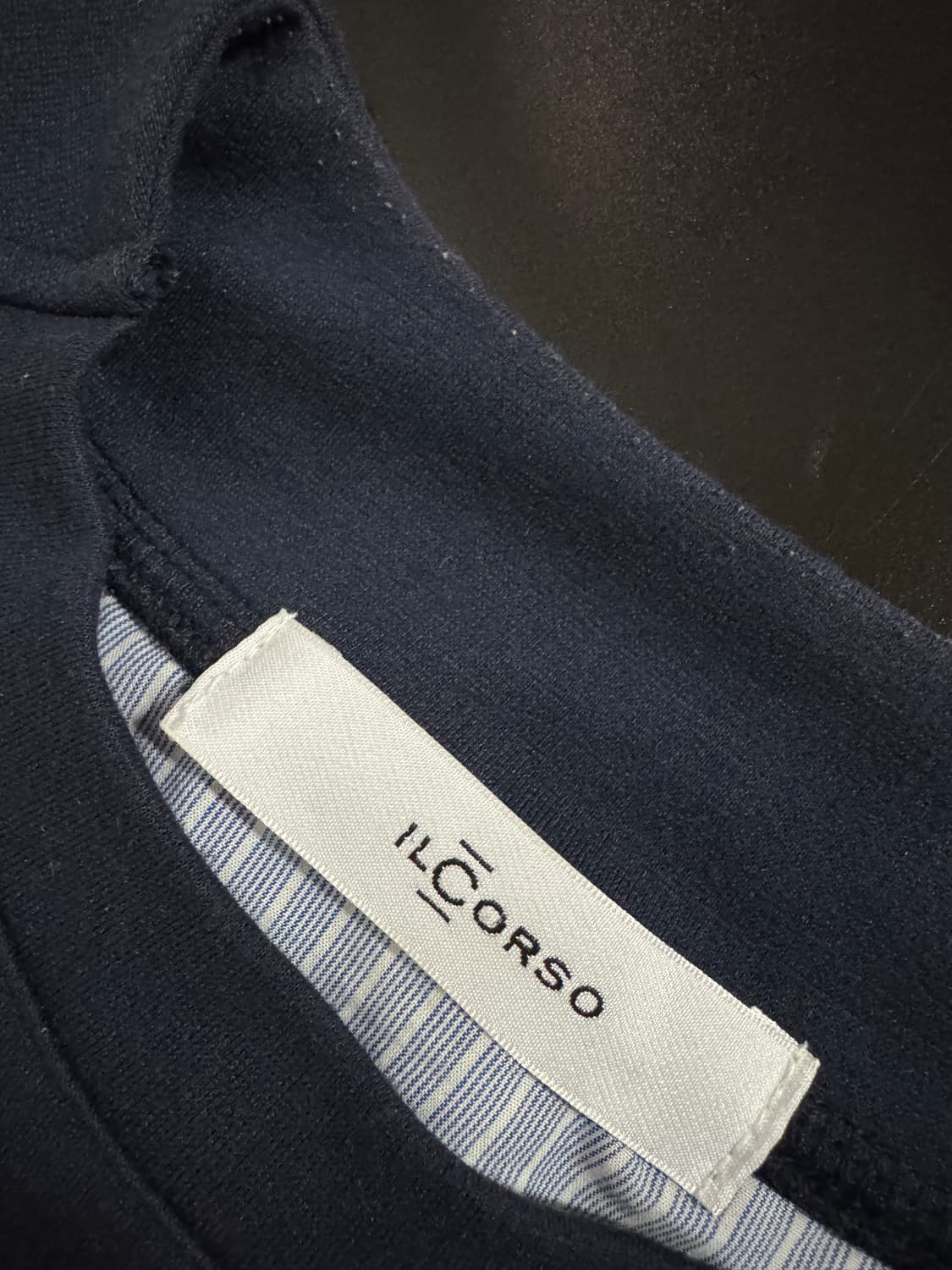 일꼬르소 셔츠 레이어드 디테일 스웻 맨투맨 L 네이비 상품이미지4