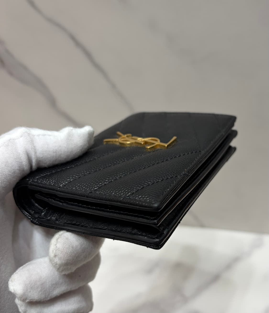 [정품] S급 생로랑 모노그램 마틀라세 반지갑 금장 상품이미지7