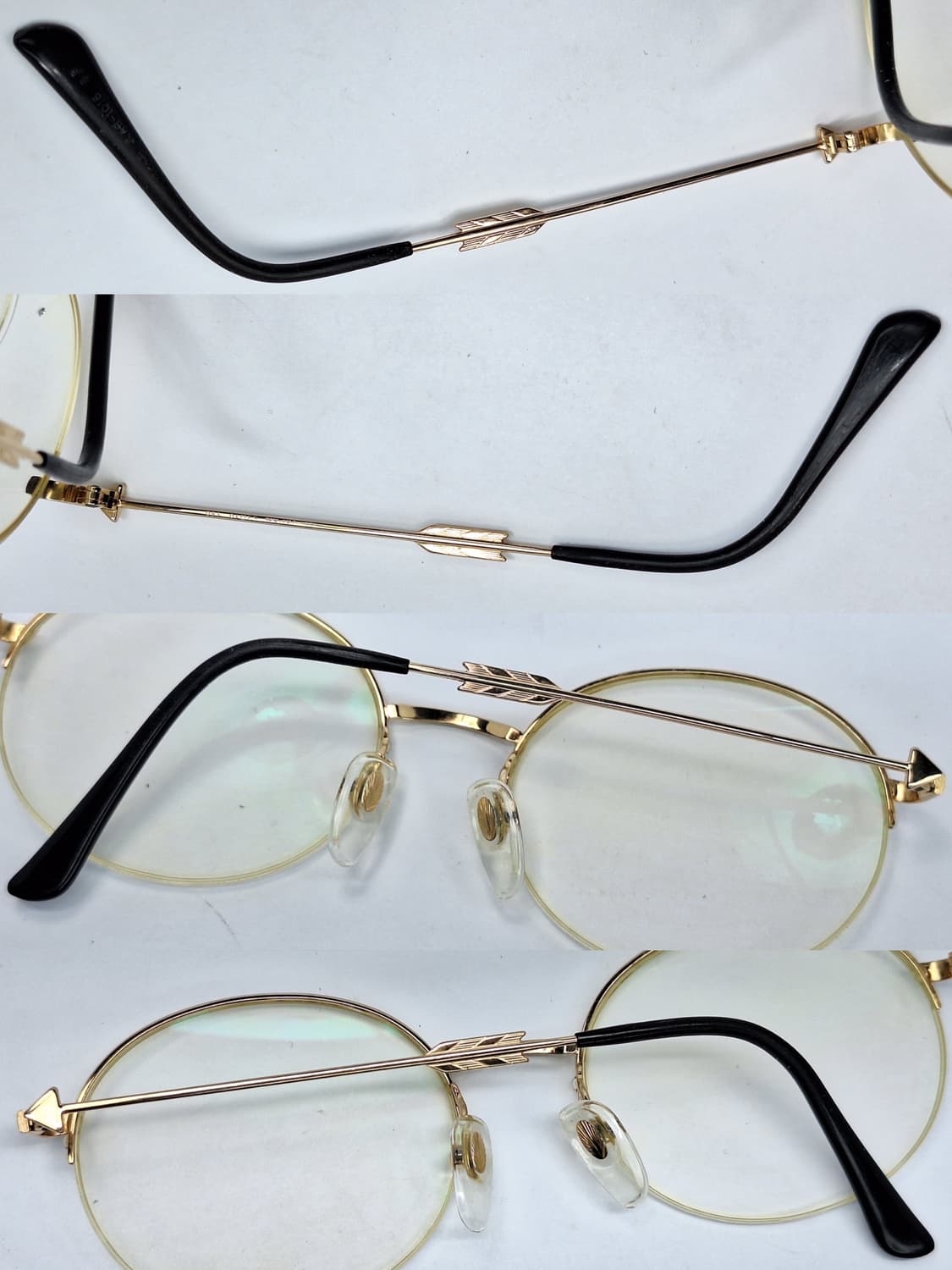 agnes b. 아네스 베 골드 반무테 안경테 안경/일본 수입 빈티지 레 상품이미지2