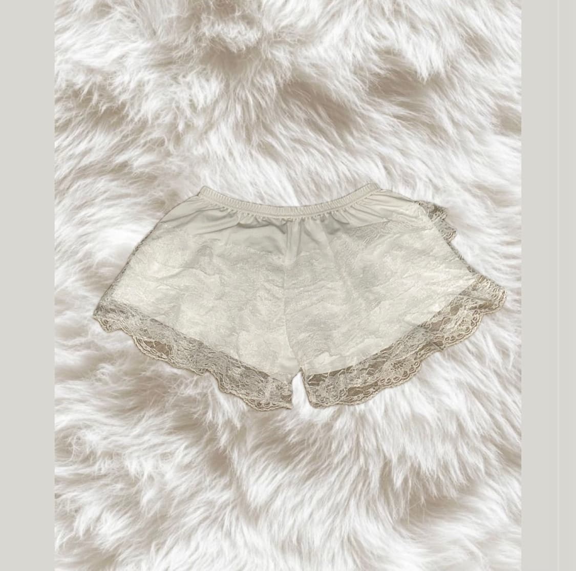 빈티지 페어리 스타일 화이트 레이스 레이어드 속치마 상품이미지1