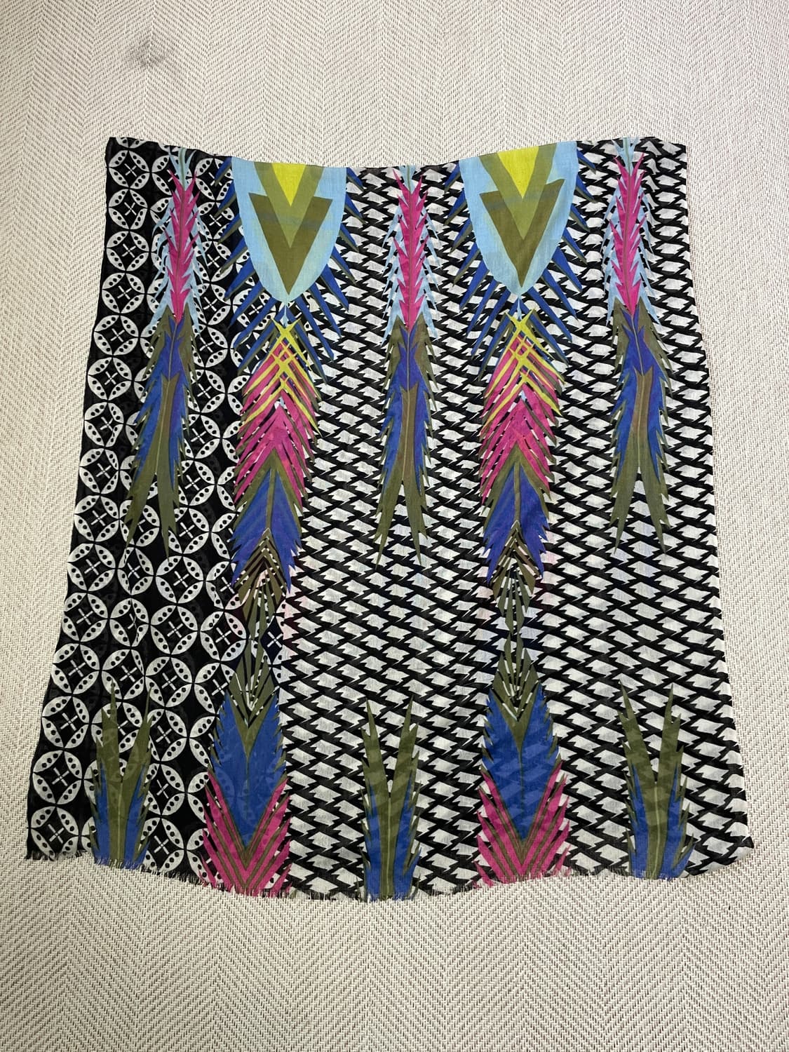 Yarnz 보헤미안 에스닉 캐시미어 스카프 J03749 상품이미지3