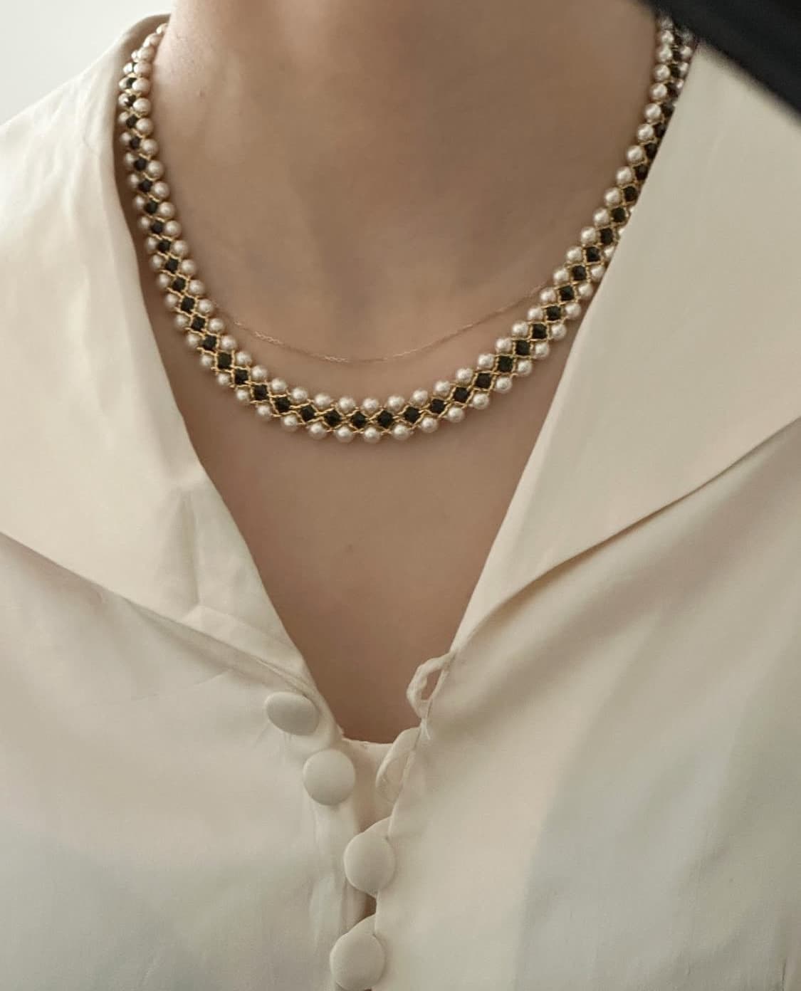 빈티지 ) balmain 발망 진주 비즈 목걸이 상품이미지9