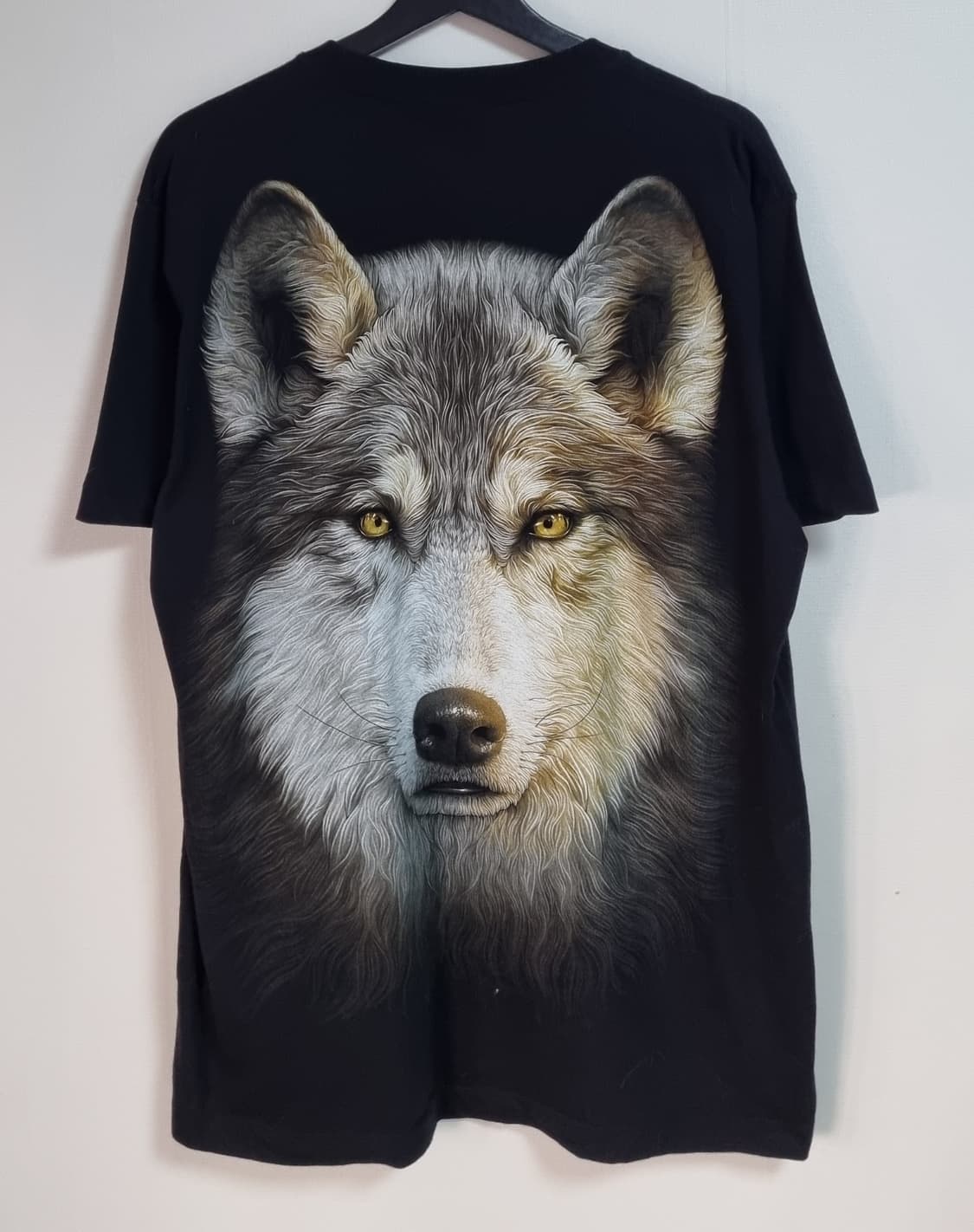 L ) ROCK CHANG 블랙 빈티지 늑대 반팔티 상품이미지2