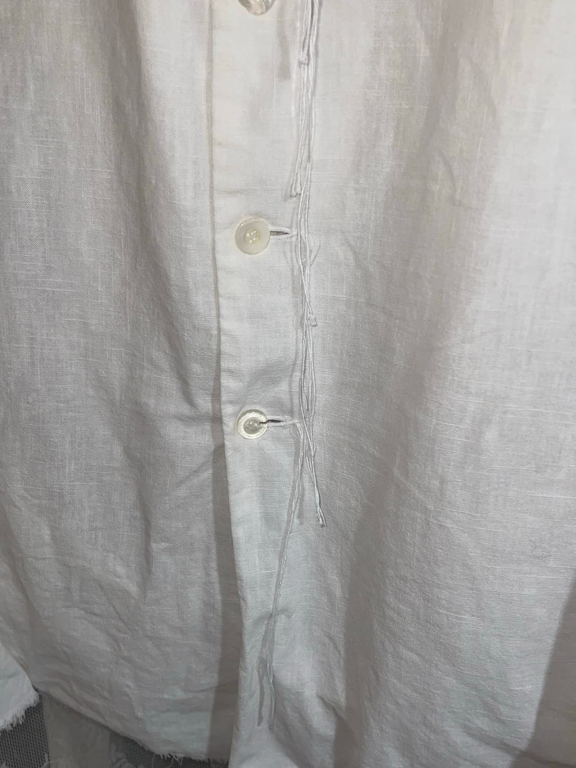 Raw Cut Linen Shirts White (Tailor Made) 상품이미지8