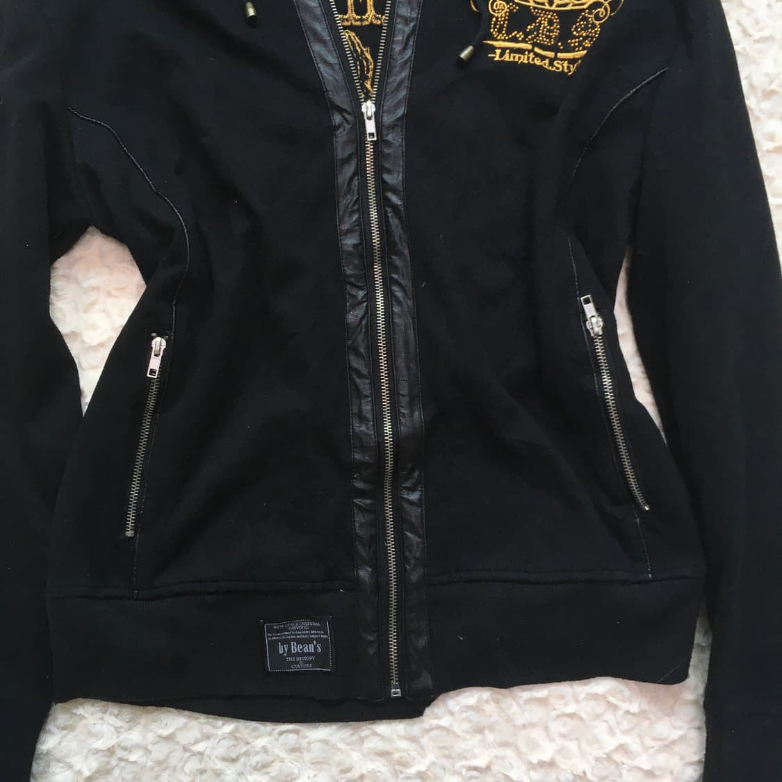 C.B.S handwork punk beads leather hood z 상품이미지10