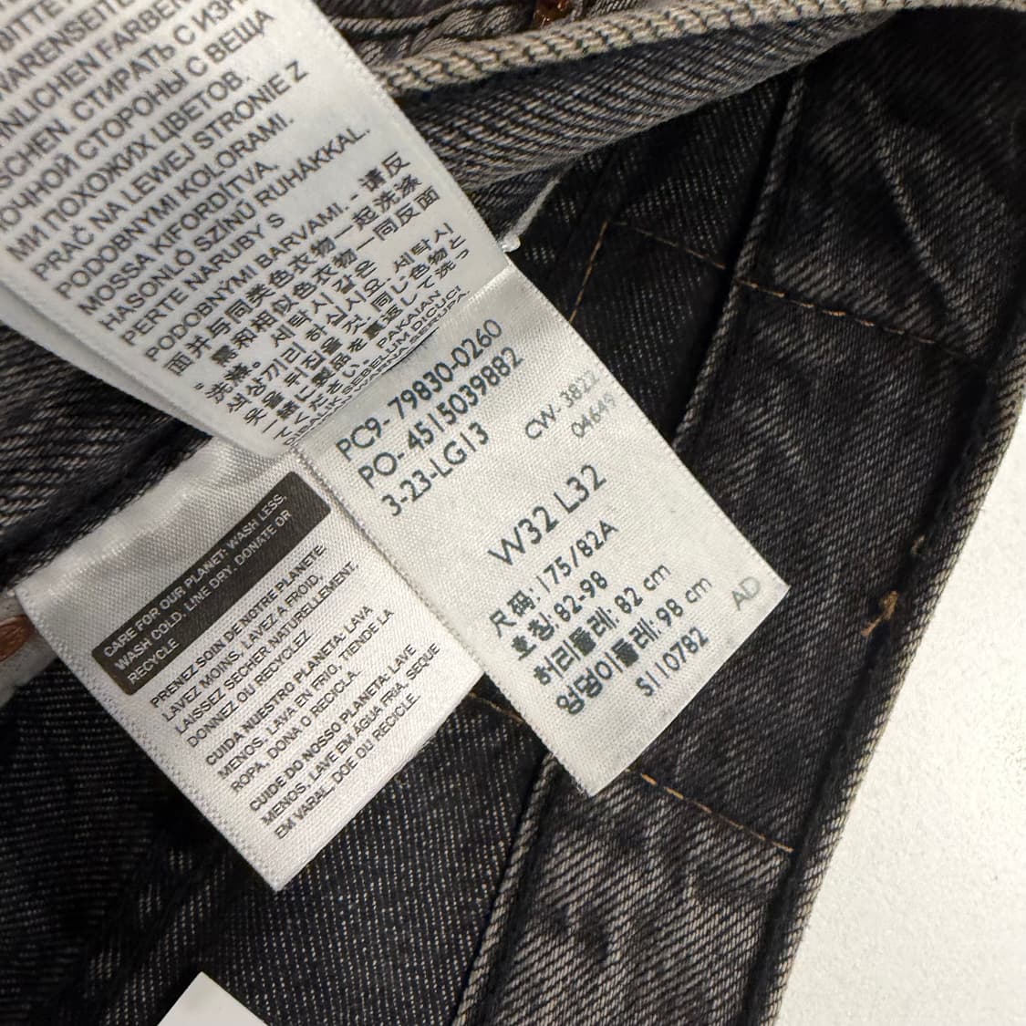 [32] 리바이스 501 93 그레이 데님 팬츠 청바지 D331 상품이미지7