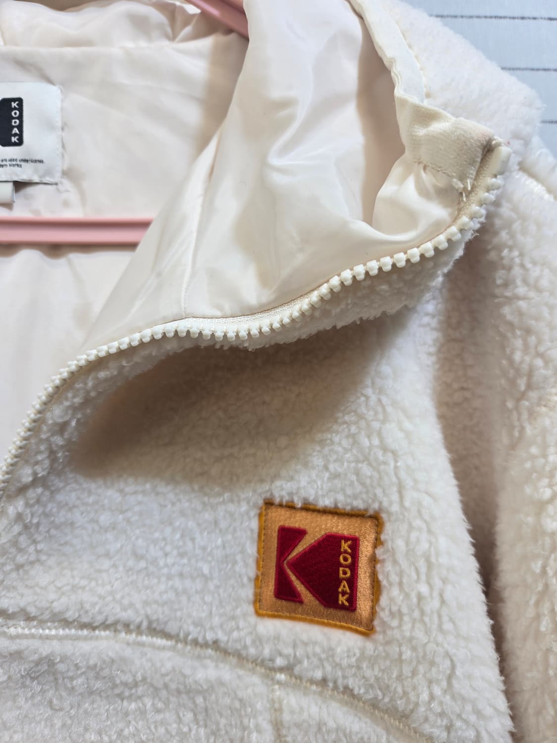 코닥 뽀글이 아이보리 후즈자켓 상품이미지4