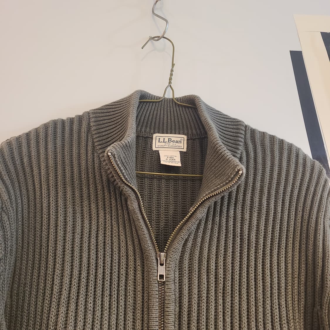 L.L.Bean 풀집업니트(카키) 상품이미지2