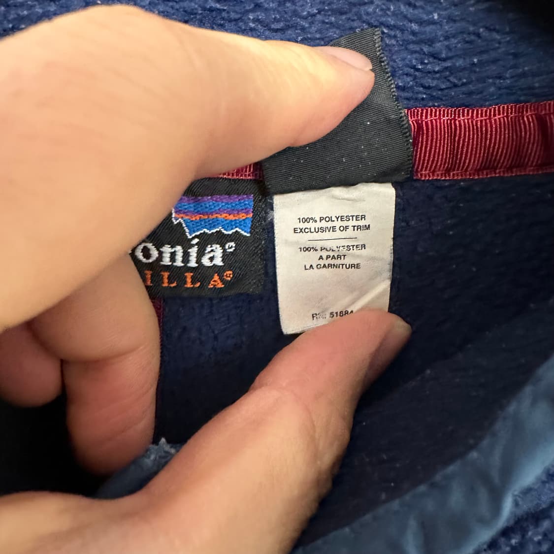 90‘s 파타고니아 신칠라 스냅티 ’네이비‘ 상품이미지5