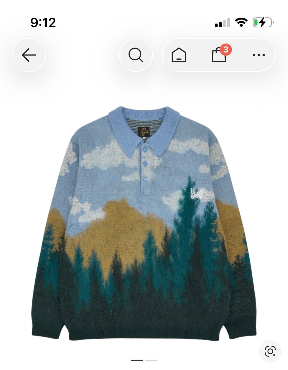 키스 니들스 카라 티셔츠 L 새상품 상품이미지1