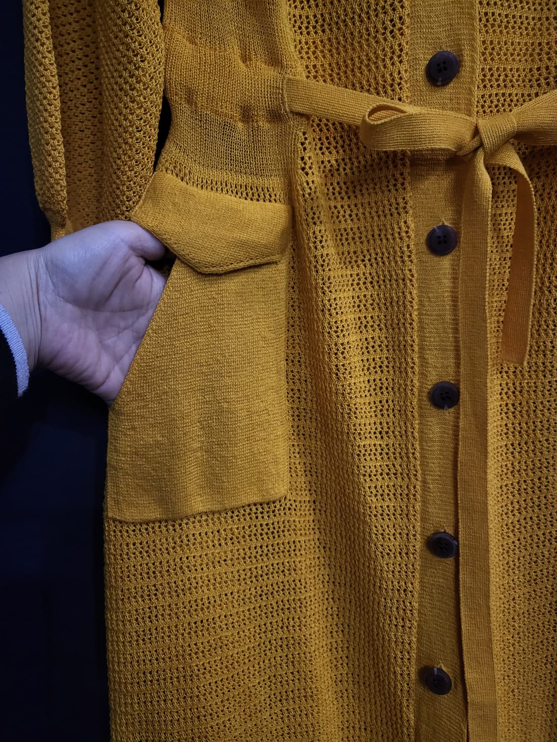 지스튜디오 시스루 롱 벨티드 가디건(새상품) 상품이미지3