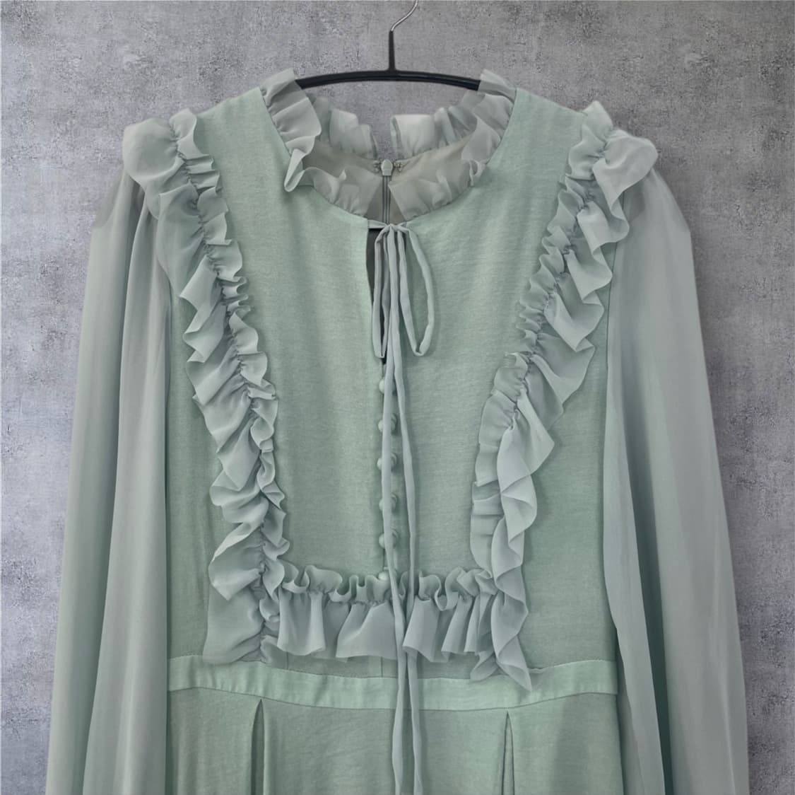 브라이드앤유 BAU by Bride And You 민트쉬폰프릴롱원피스 1 상품이미지2