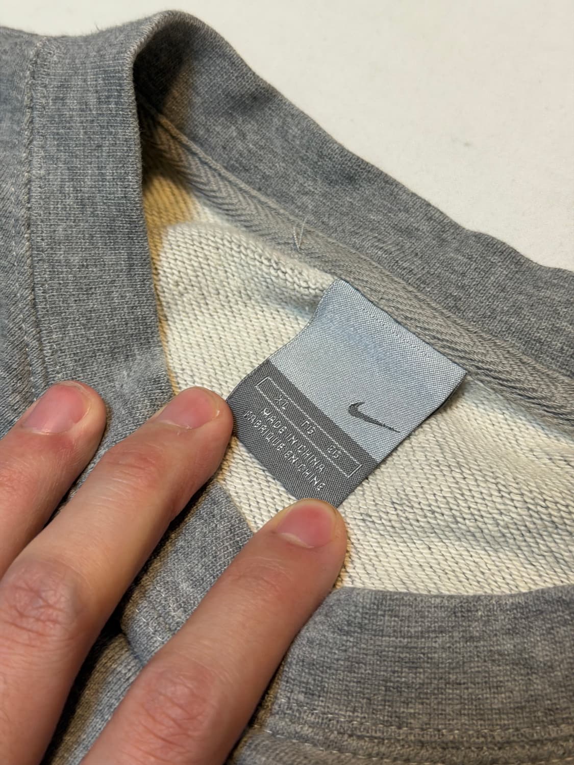 00s 나이키 y2k 센터로고 맨투맨 스웻셔츠 그레이 상품이미지3