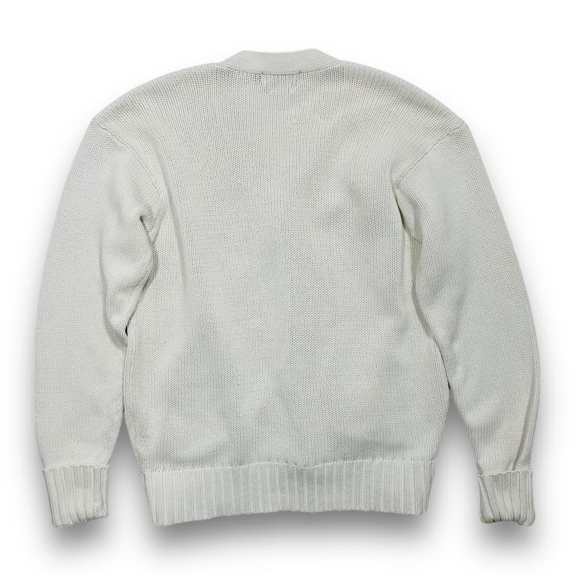 폴로 랄프로렌 90s 딥 화이트 미니멀 코튼 가디건 상품이미지5