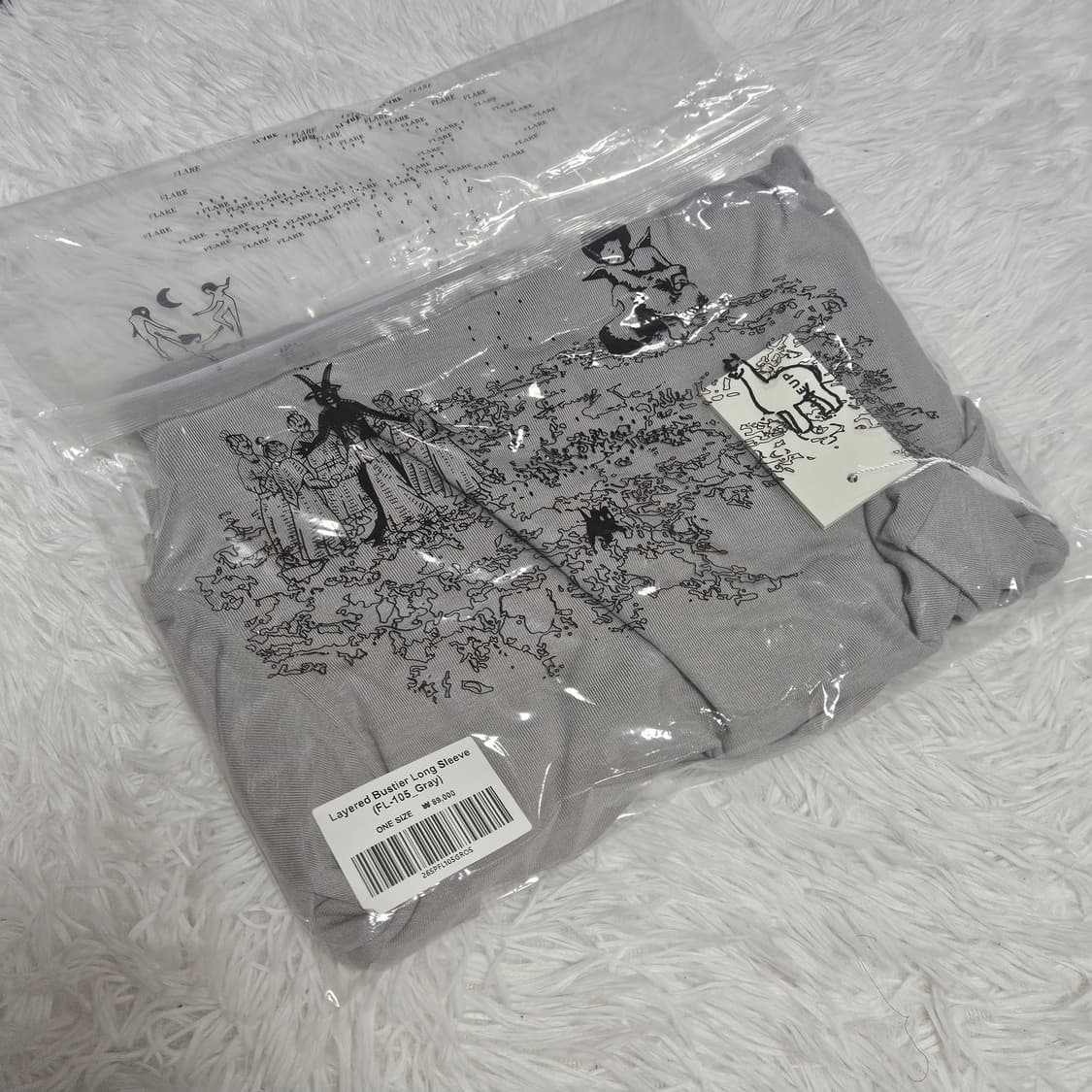 플레어업 Layered Bustier Long Sleeve 그레이 상품이미지2