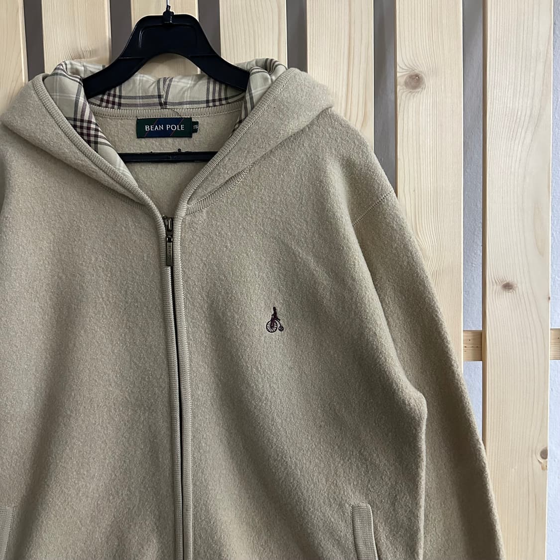 (M) 빈폴 베이지 부클 후리스 후드집업 상품이미지3