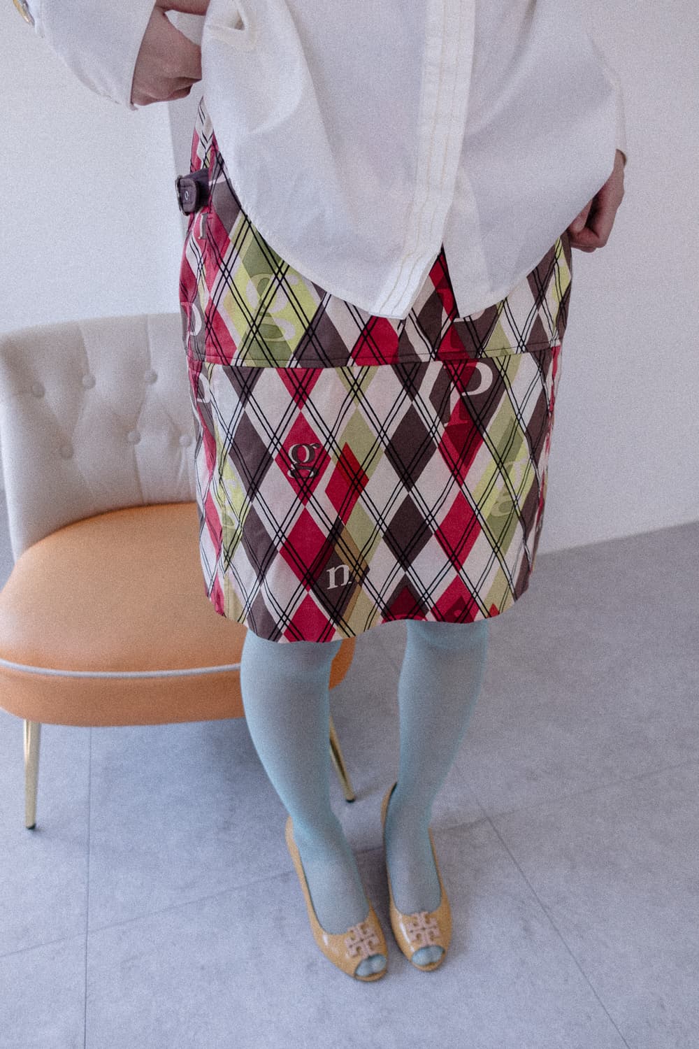 Vintage pattern midi skirt 상품이미지1