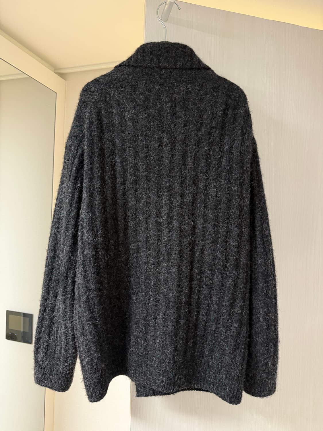 [5] 오라리 알파카 베이비 립 가디건 그레이 상품이미지6