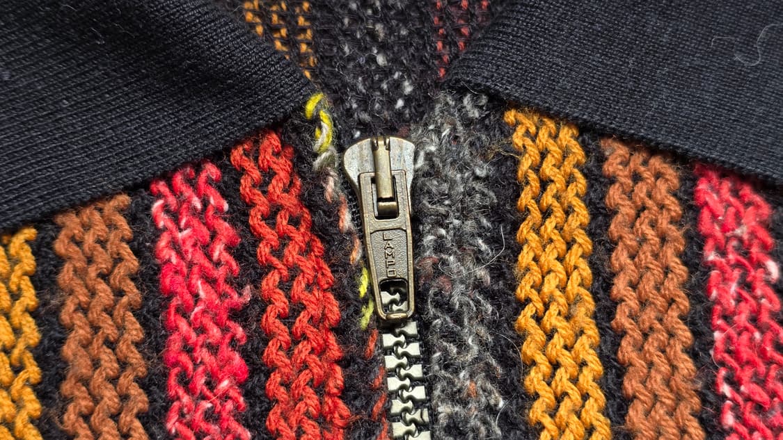 일본 빈티지 니트 Lampo 람포 지퍼, Made In Italy  상품이미지5