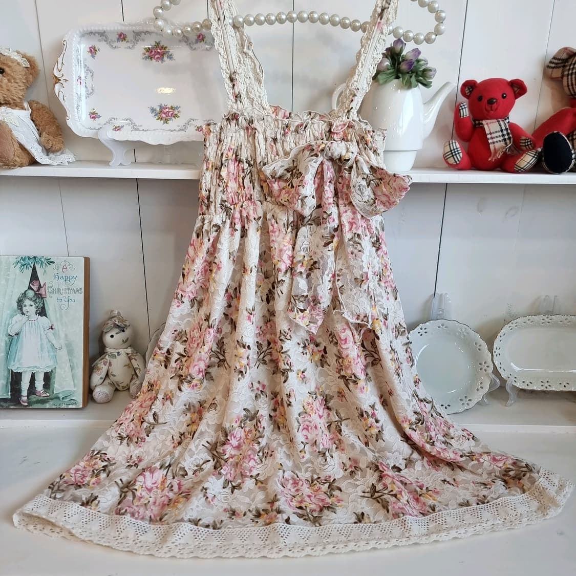 리즈리사 LIZLISA플로럴 레이스 원피스 상품이미지1