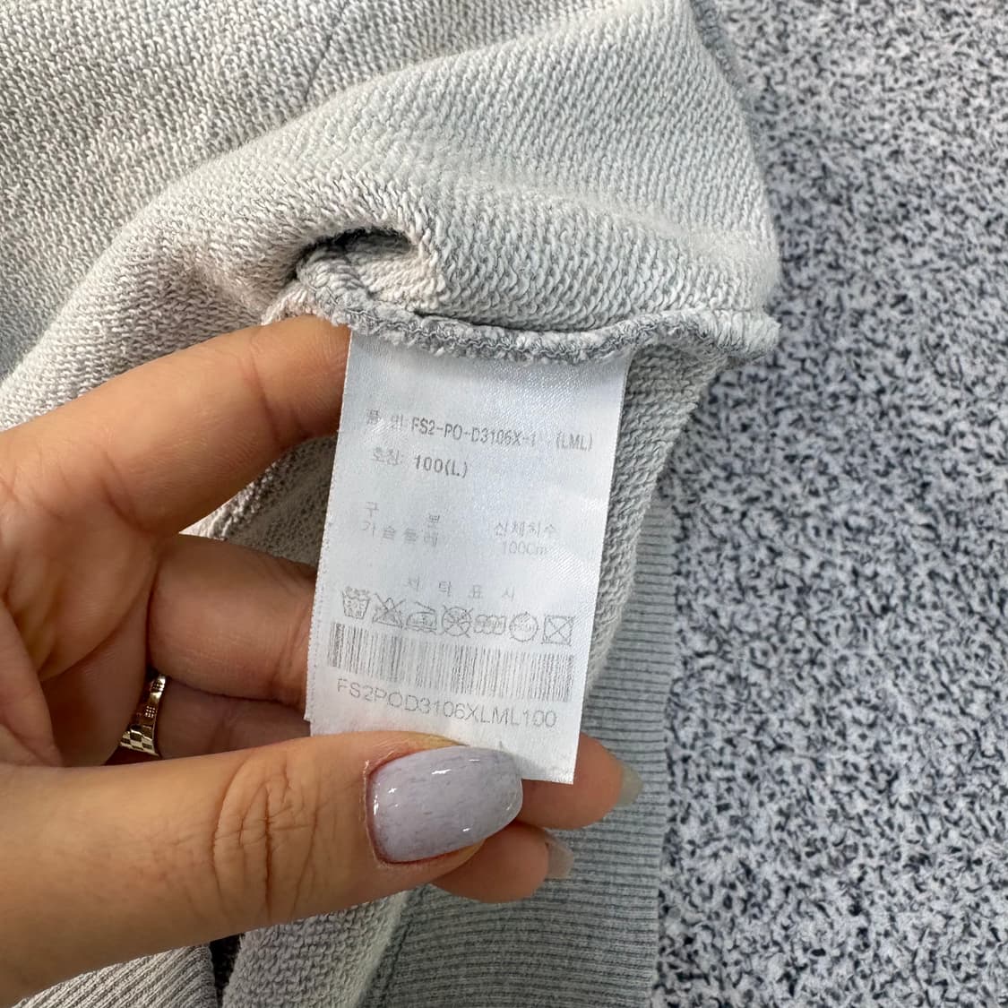 L 휠라 앞포켓 후드티 긴팔티 0304J 상품이미지4