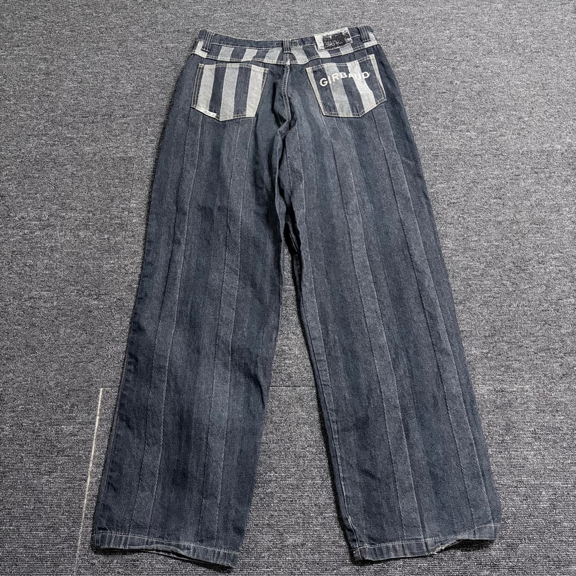 마리떼프랑소와저버 90s 스트라이프 투톤 올드스쿨 와이드 데님 팬츠 상품이미지5