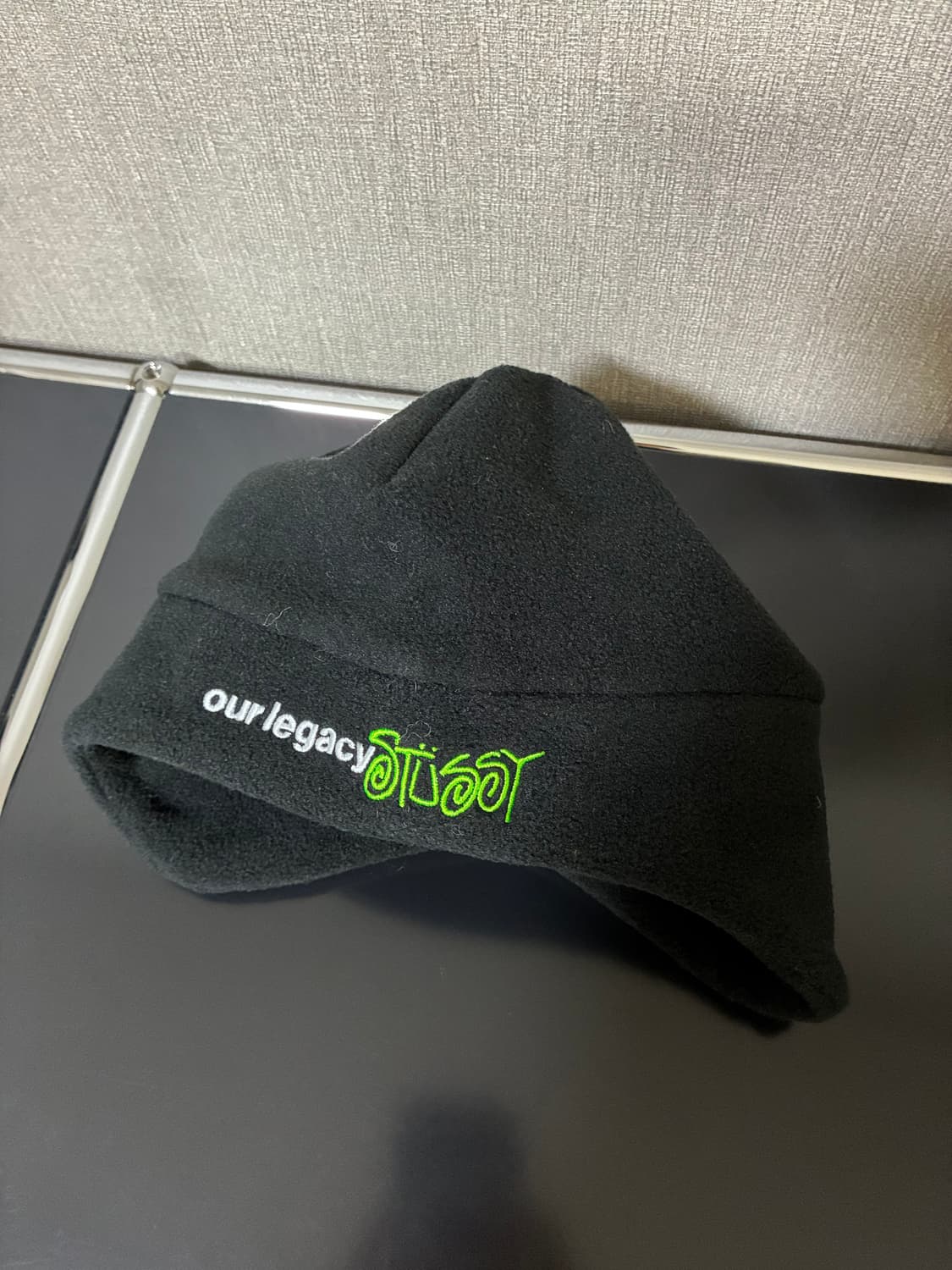 스투시 x 아워레가시 워크샵 폴라 플리스 비니 블랙 상품이미지2