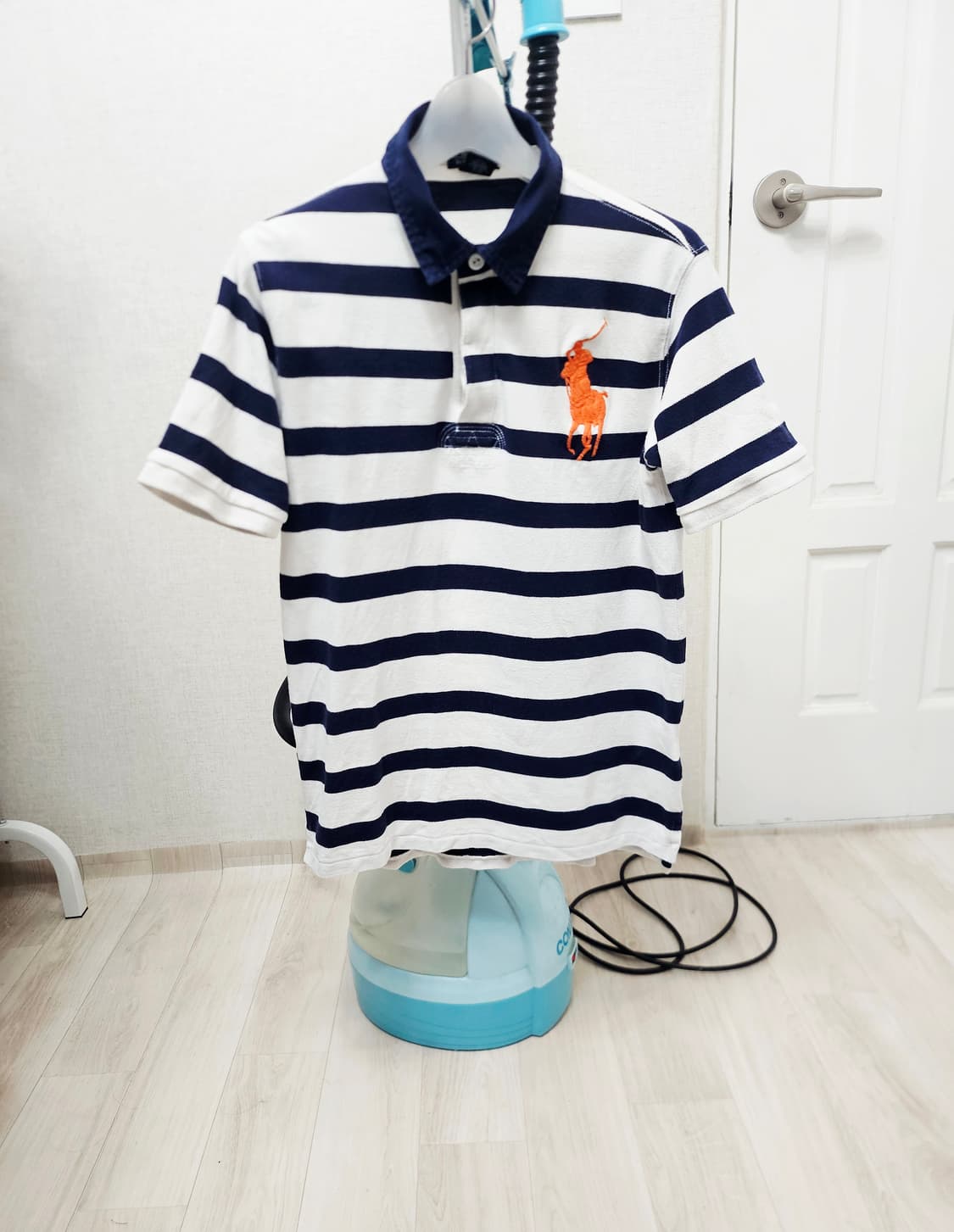 (85~90)랄프로렌폴로 빅포니 스트라이프 [화이트네이비] PK폴로반팔티 상품이미지1