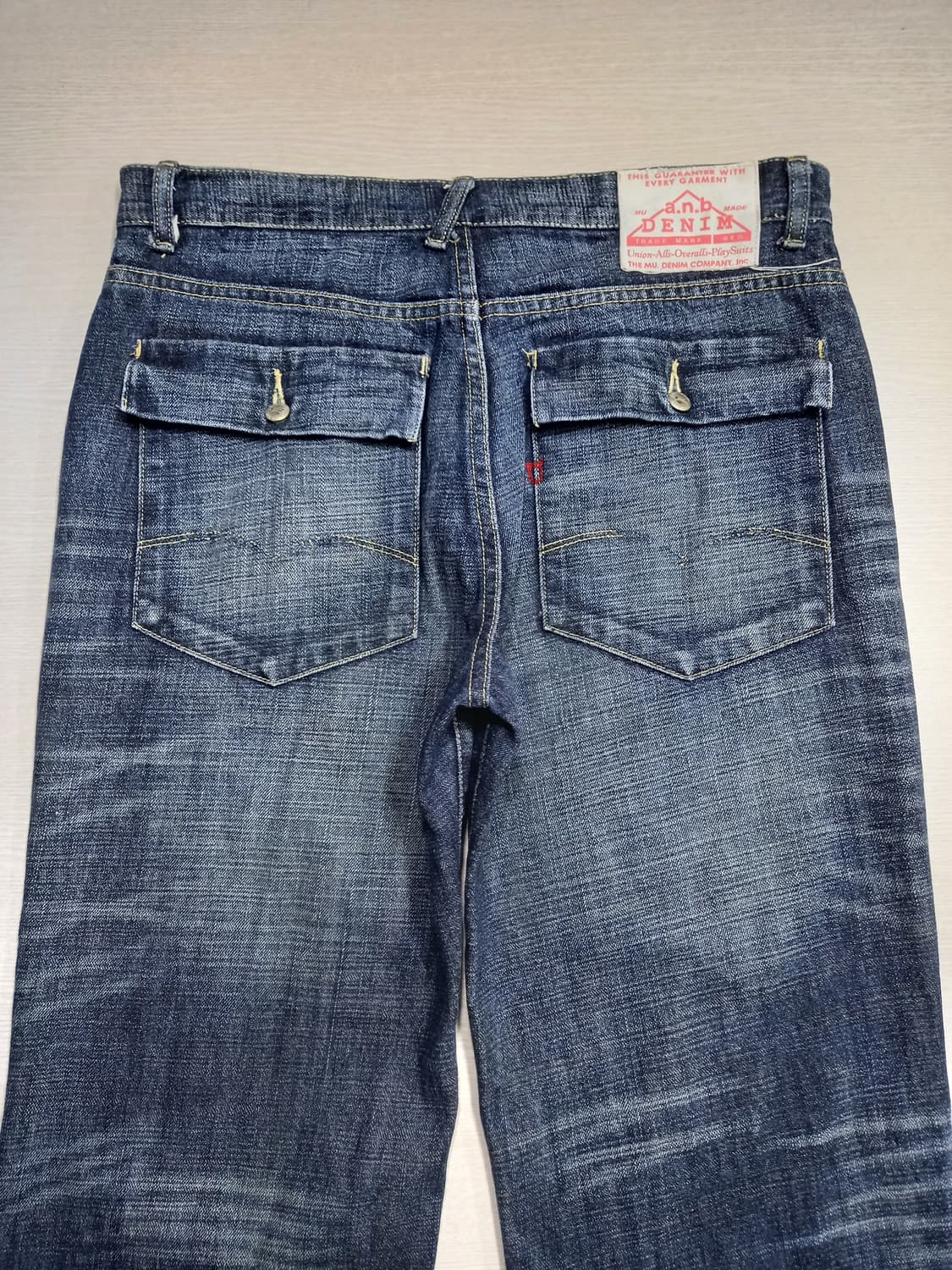 32 a.n.b DENIM 데미지워싱 와이드 크롭진 32-220 상품이미지4