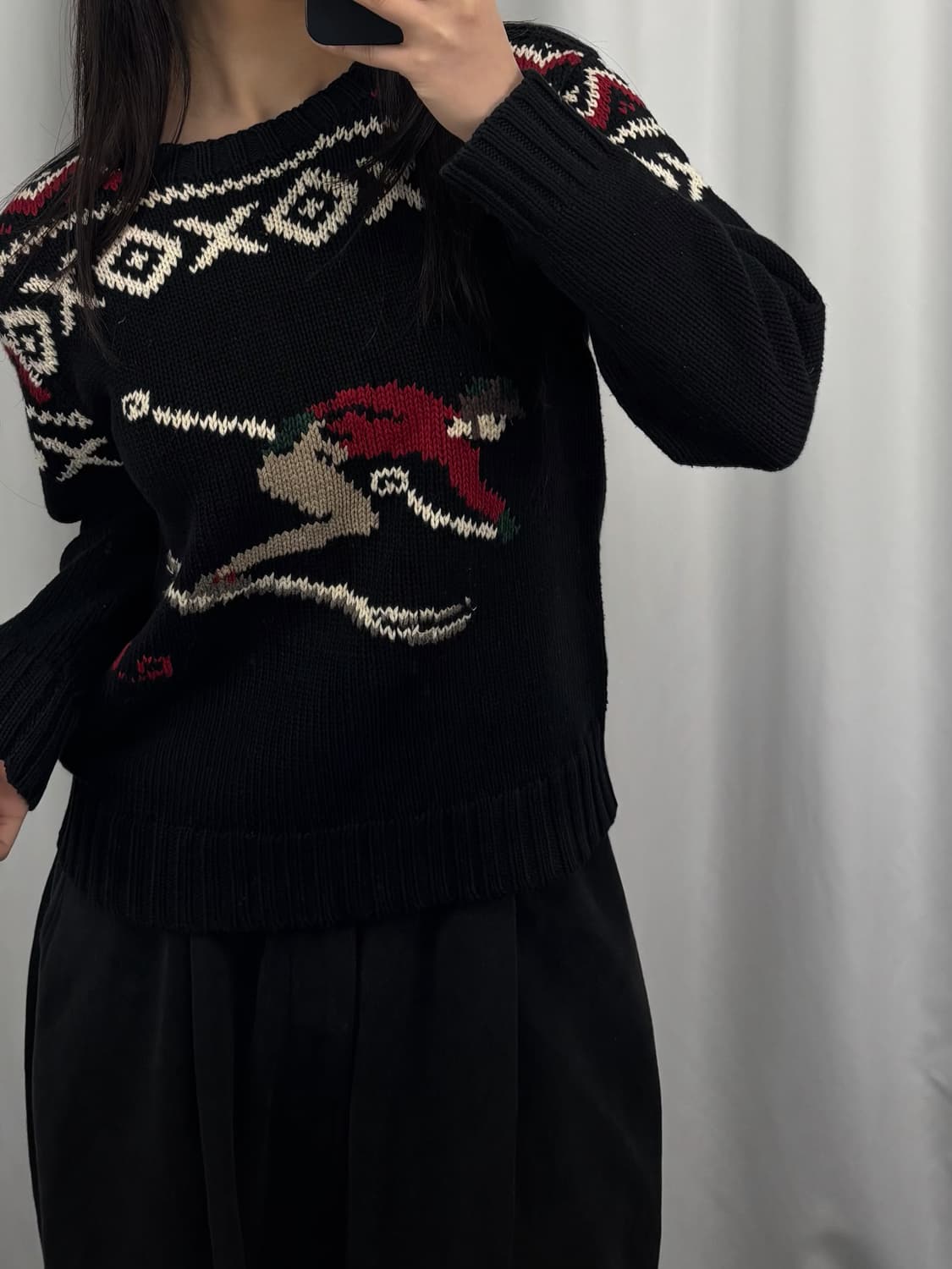 폴로 다운힐 스키어 그래픽 니트 상품이미지2