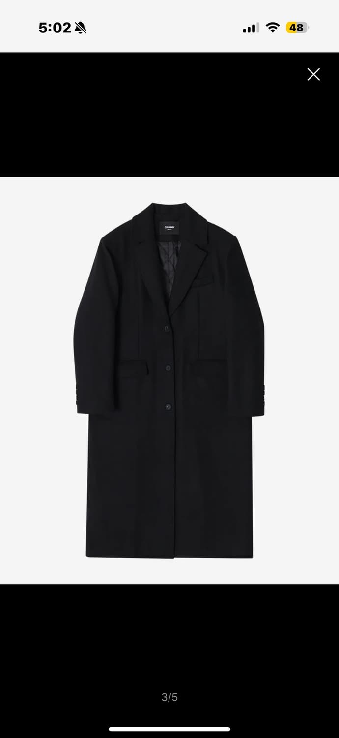 새상품) 크랭크 울 맥시롱코트 상품이미지3