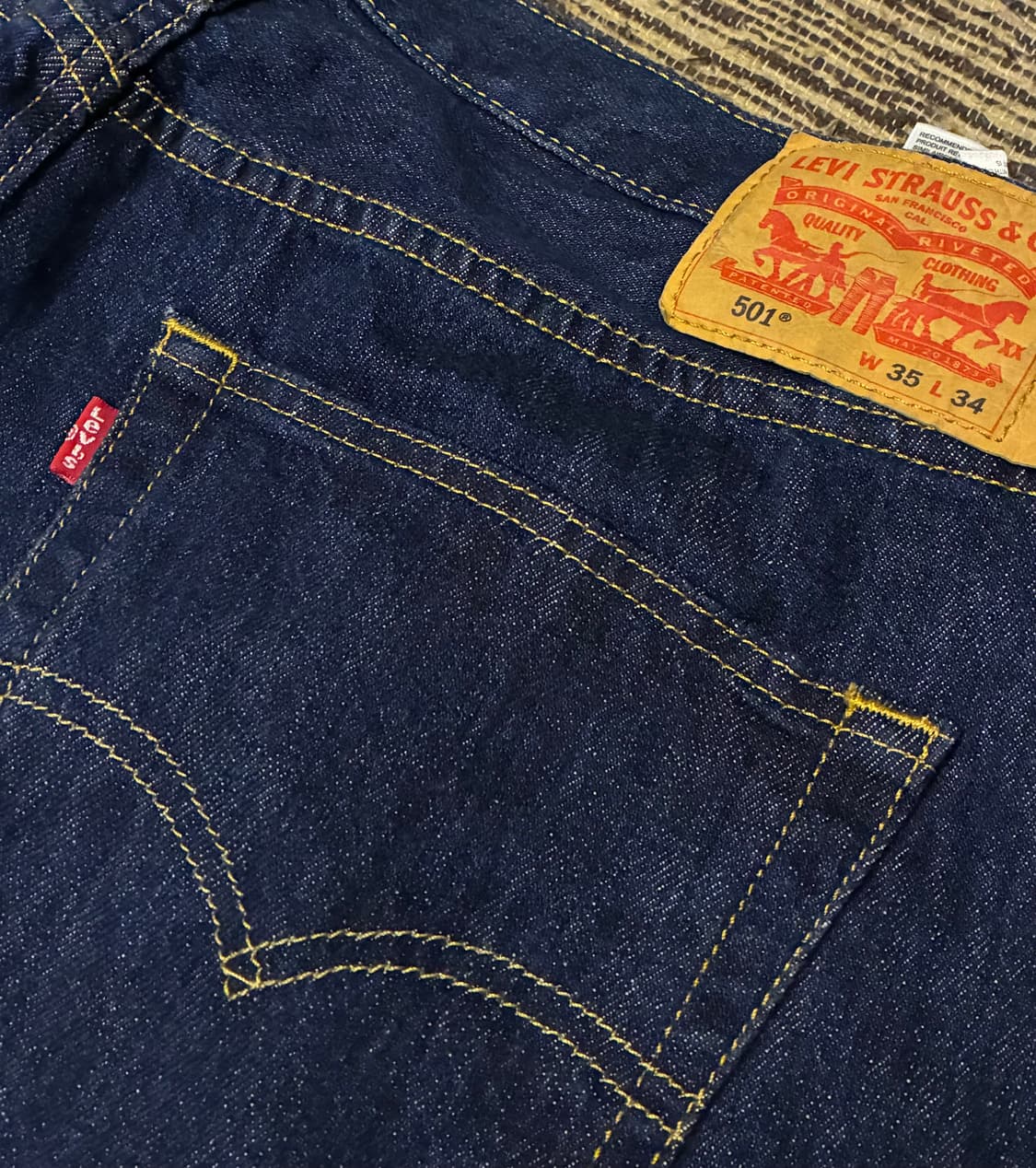 (35)Levis 리바이스 501 진청 데님 청바지 스트레이트핏 상품이미지6