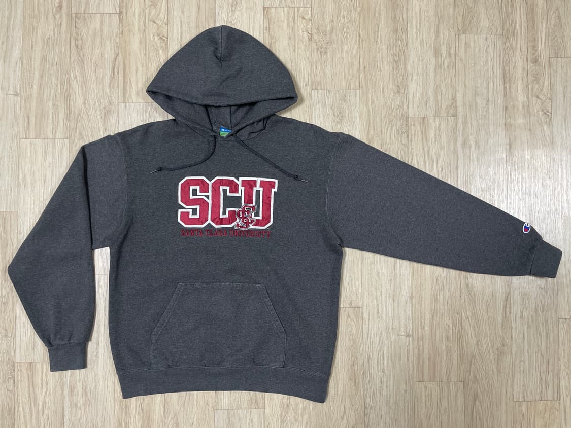 100) 90's 챔피온 미대학 차콜 후드티 상품이미지2