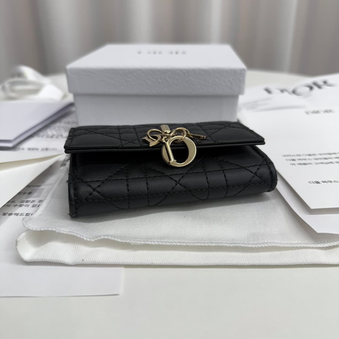 [풀박스/ S+] 디올 마이 디올 글리신 지갑 블랙 상품이미지5