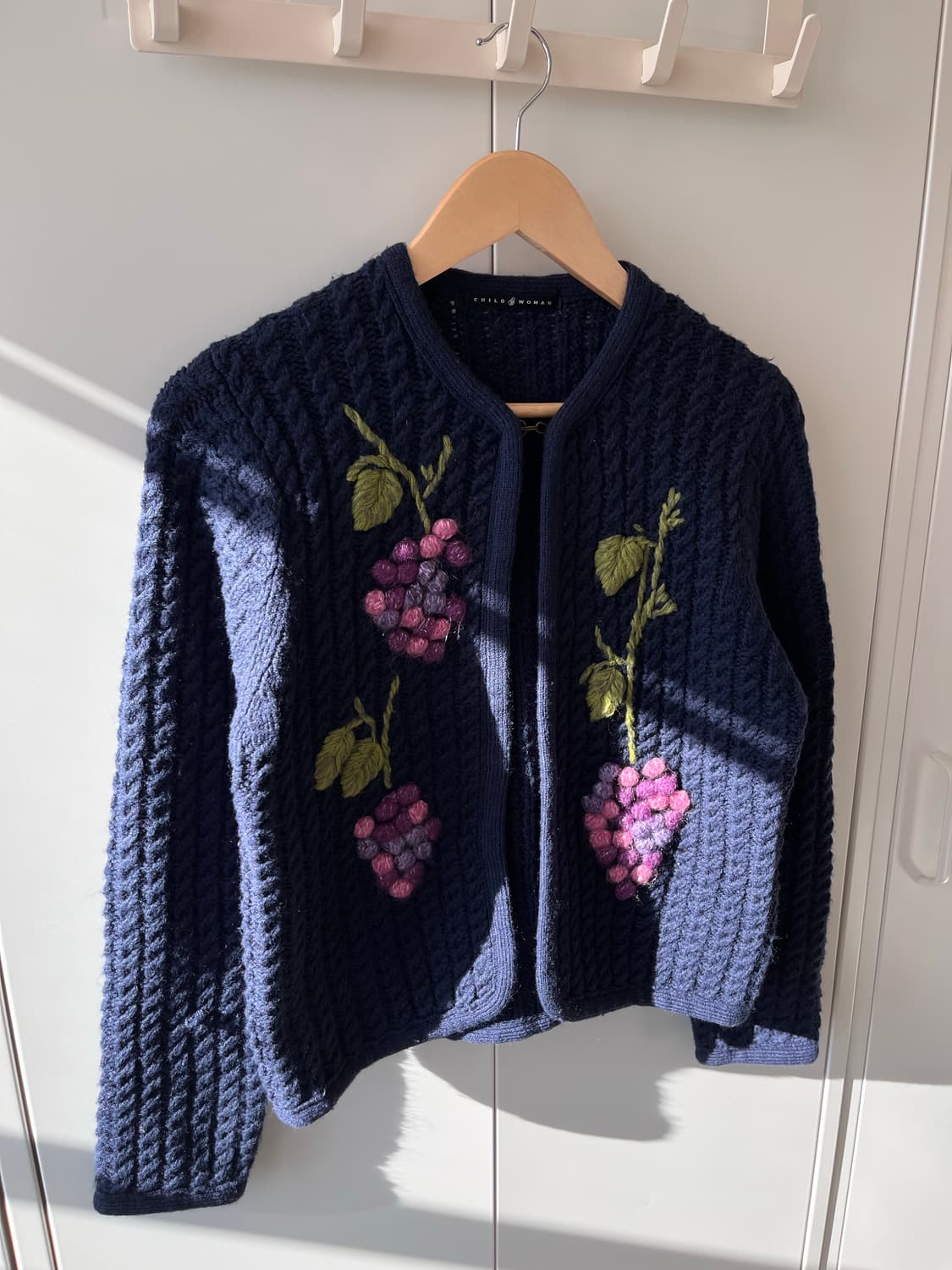 Child woman 포도 꽈배기 울니트 가디건  상품이미지8