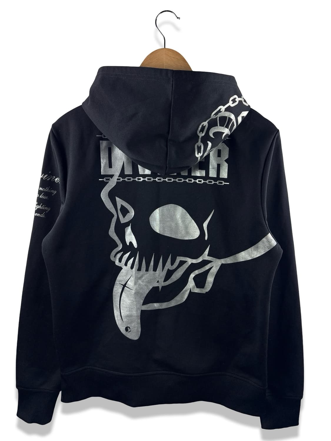 JPN Y2K 스컬 프린팅 후드플락1813 상품이미지1