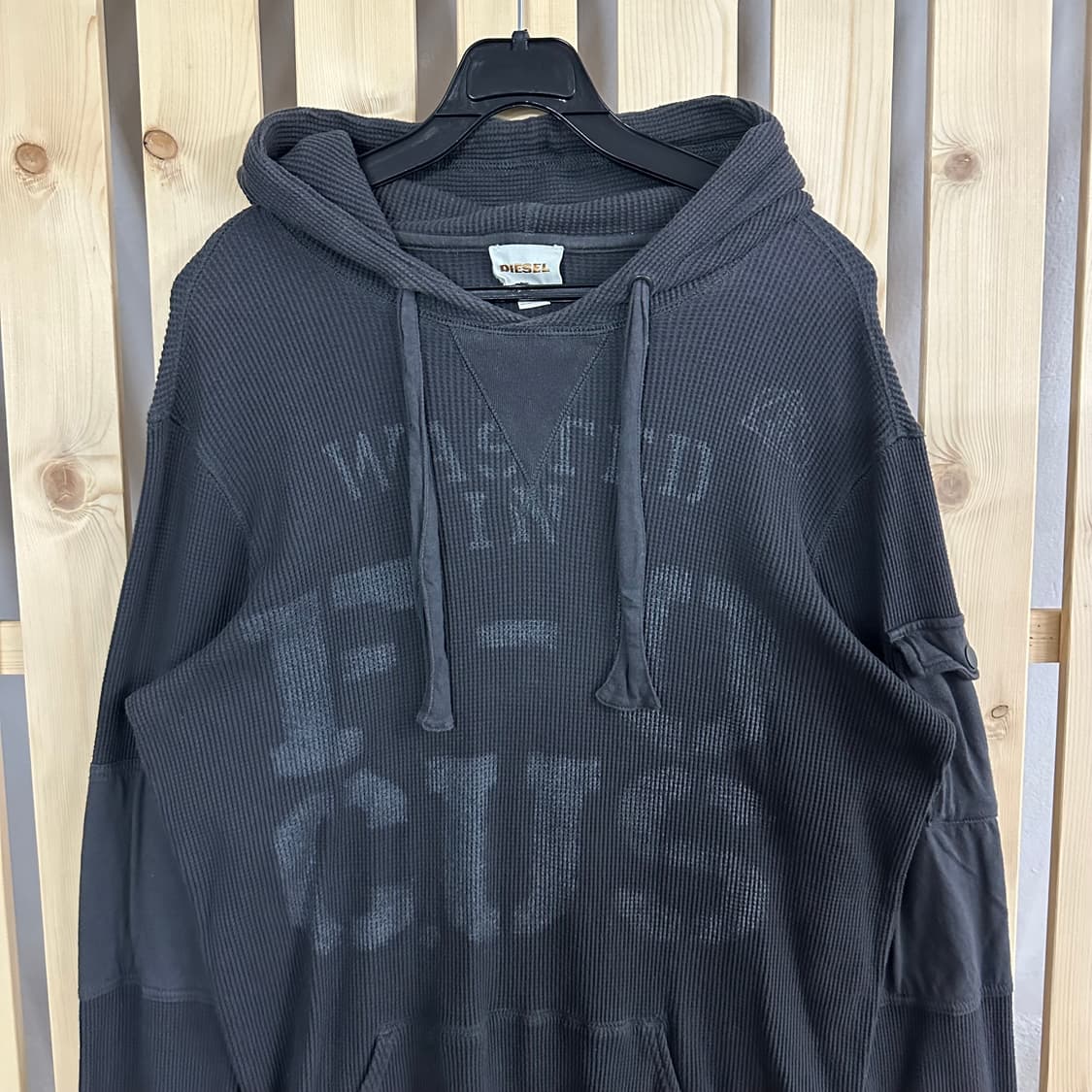 (M) 디젤 차콜 후드티 상품이미지3