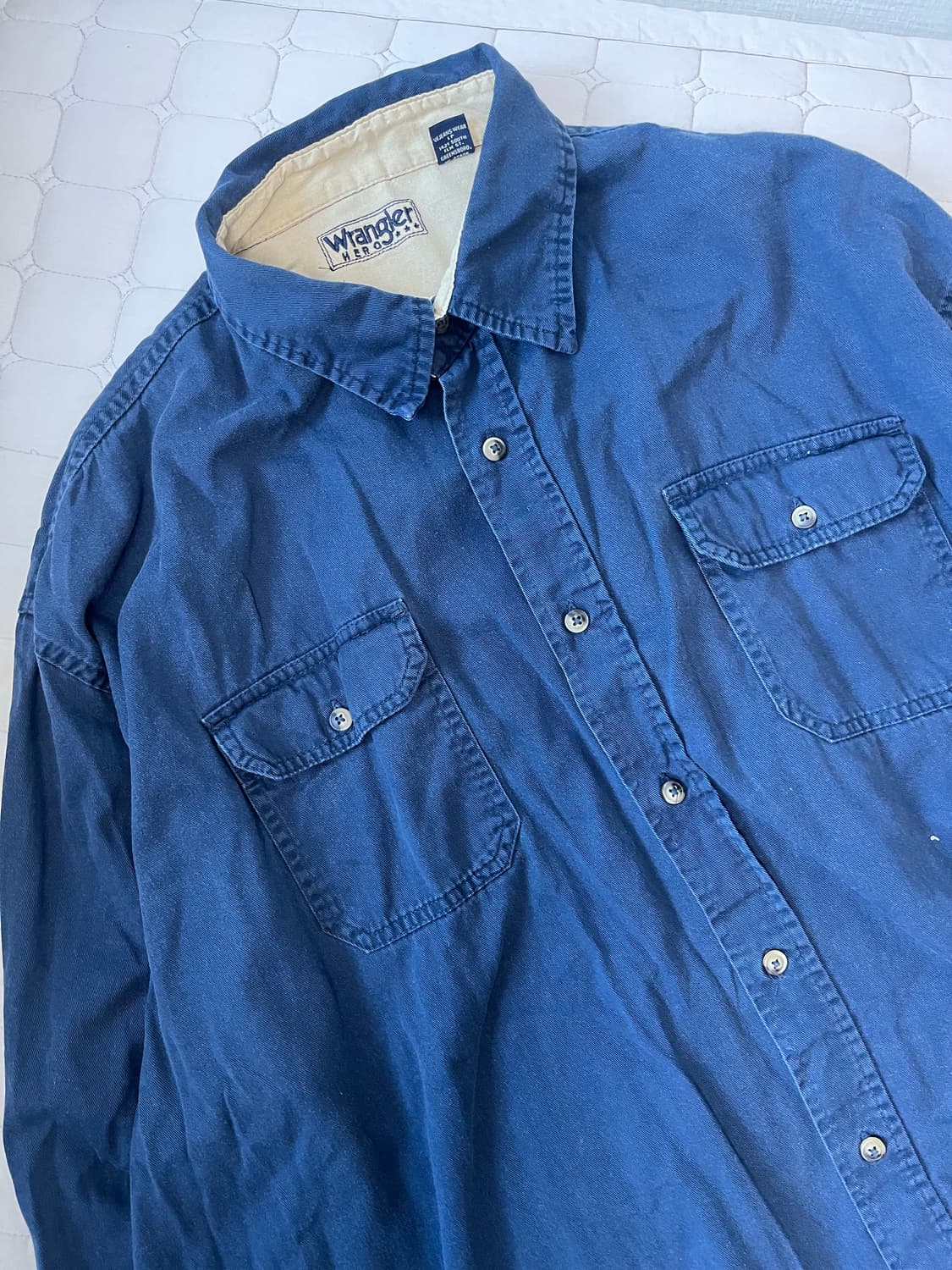 랭글러 코튼 투포켓 워크 셔츠 2XL 상품이미지1