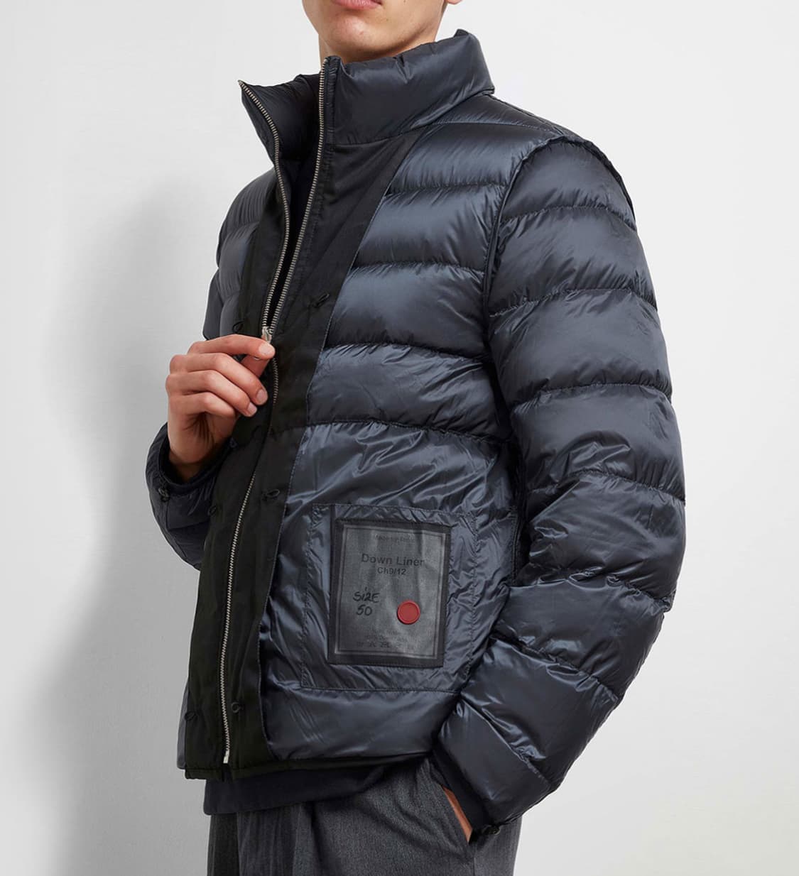 새상품)텐씨 TenC 리버시블 다운 라이너 포켓 자켓 네이비 상품이미지8