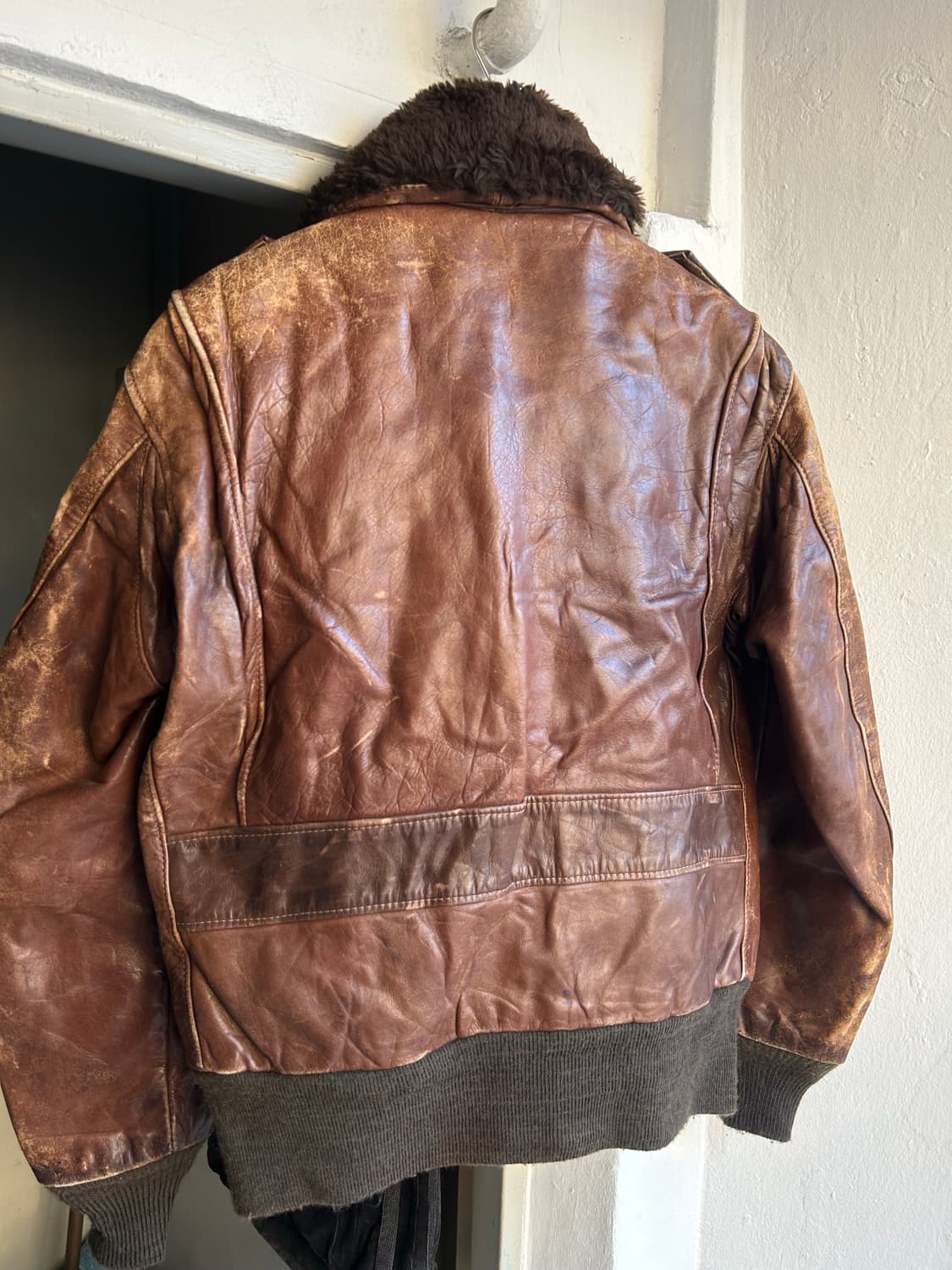 80‘s Schott 쇼트 G-1 가죽자켓 상품이미지5