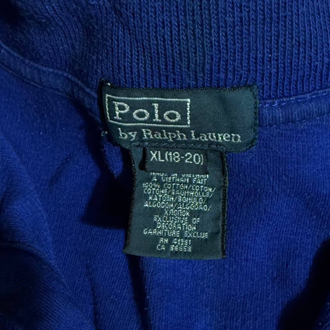 폴로 랄프로렌 블루 하프 반집업 상품이미지6