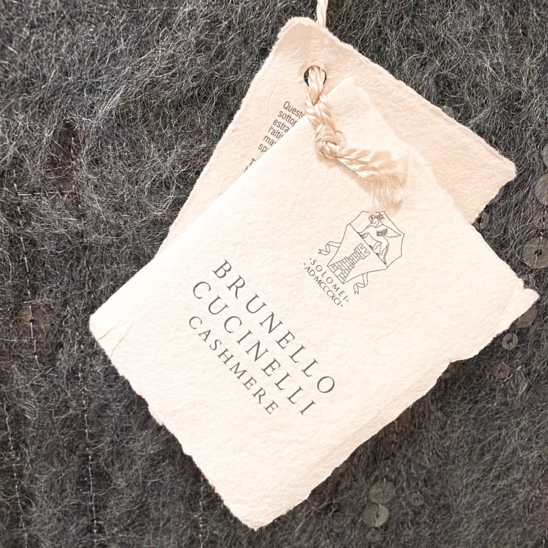 (정품/새상품) 브루넬로 쿠치넬리 여성 그레이 크롭 스팽글 니트 상품이미지5