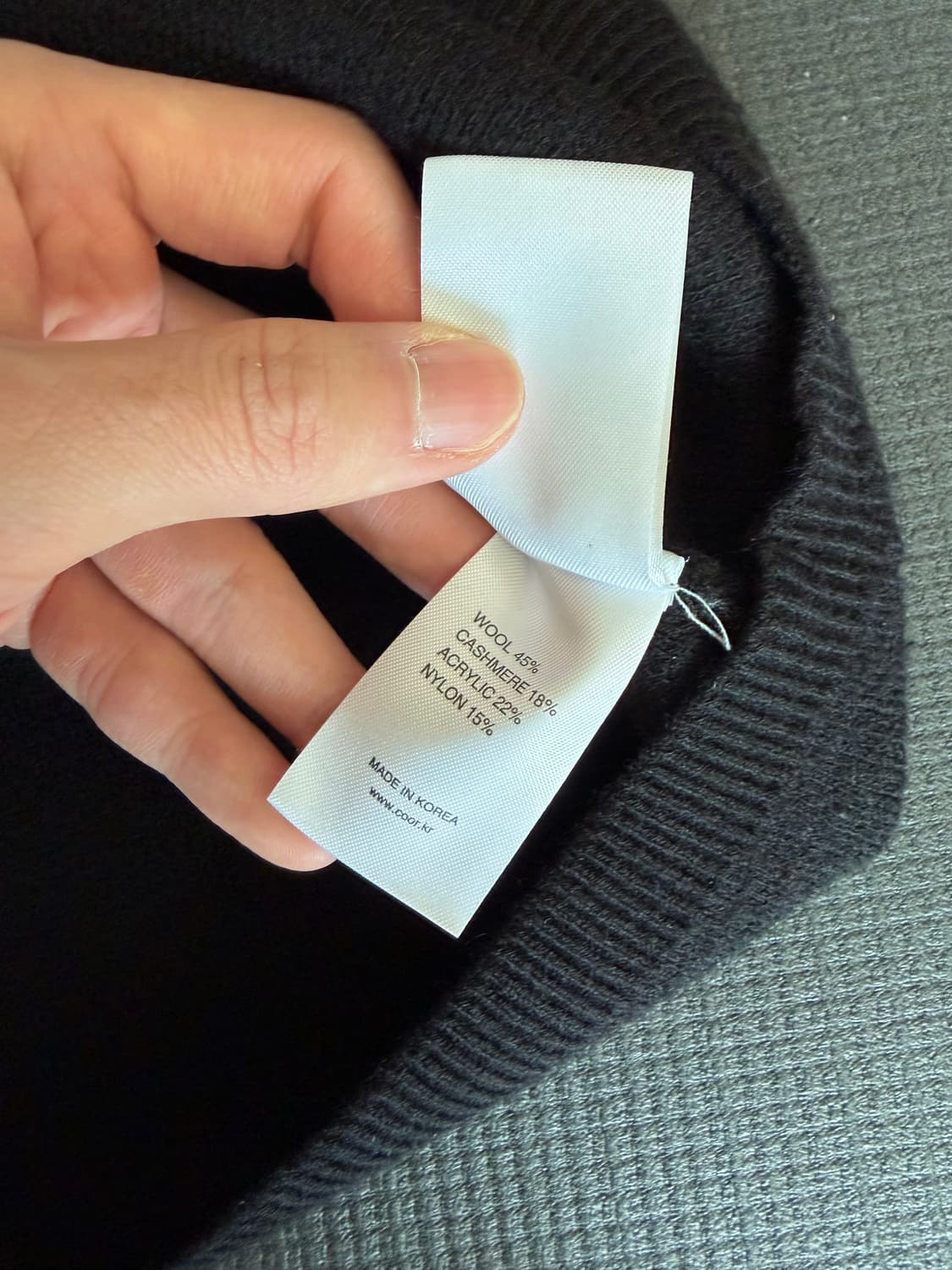 쿠어 캐시미어 니트 L 사이즈 판매합니다. 상품이미지4