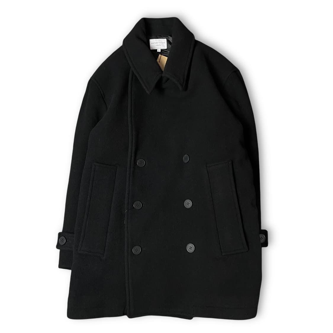 커스텀어클락 블랙 울 더블코트 S 상품이미지1