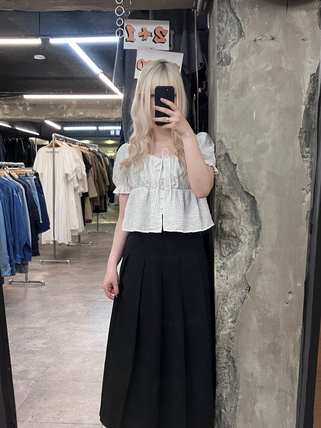 빈티지 레이스 코튼 크롭 블라우스 화이트 #csz4098 상품이미지2